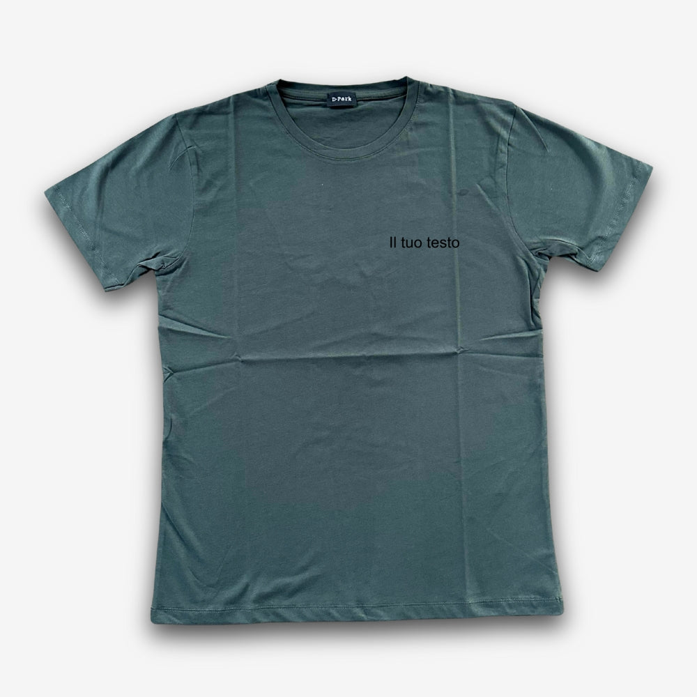 T-shirt Uomo con Ricamo Personalizzato Centrale o Lato Cuore