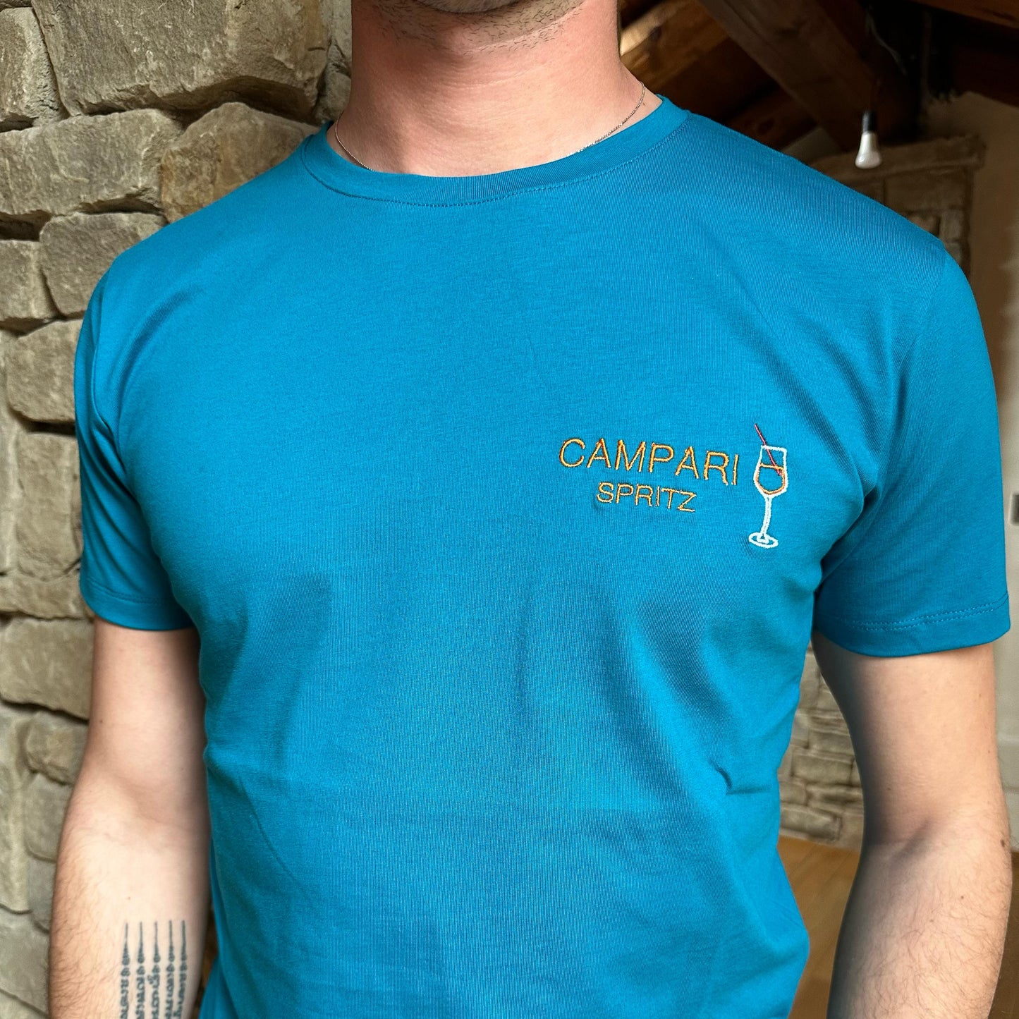 T-shirt Uomo ricamata " Campari Spritz"