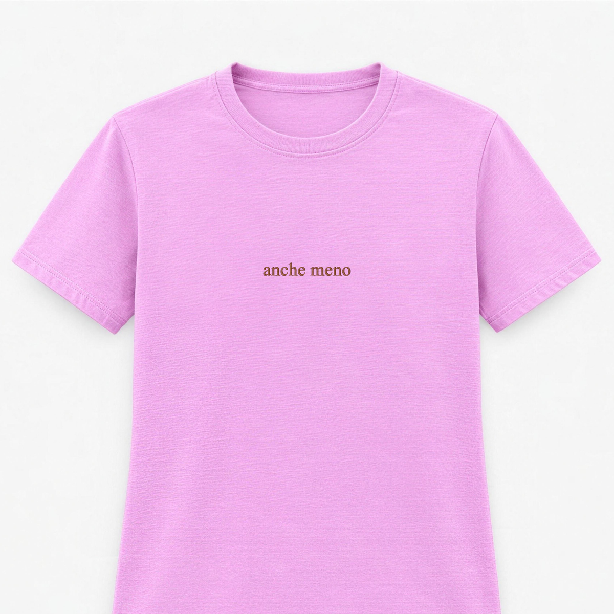 T-shirt Donna con ricamo " anche meno "