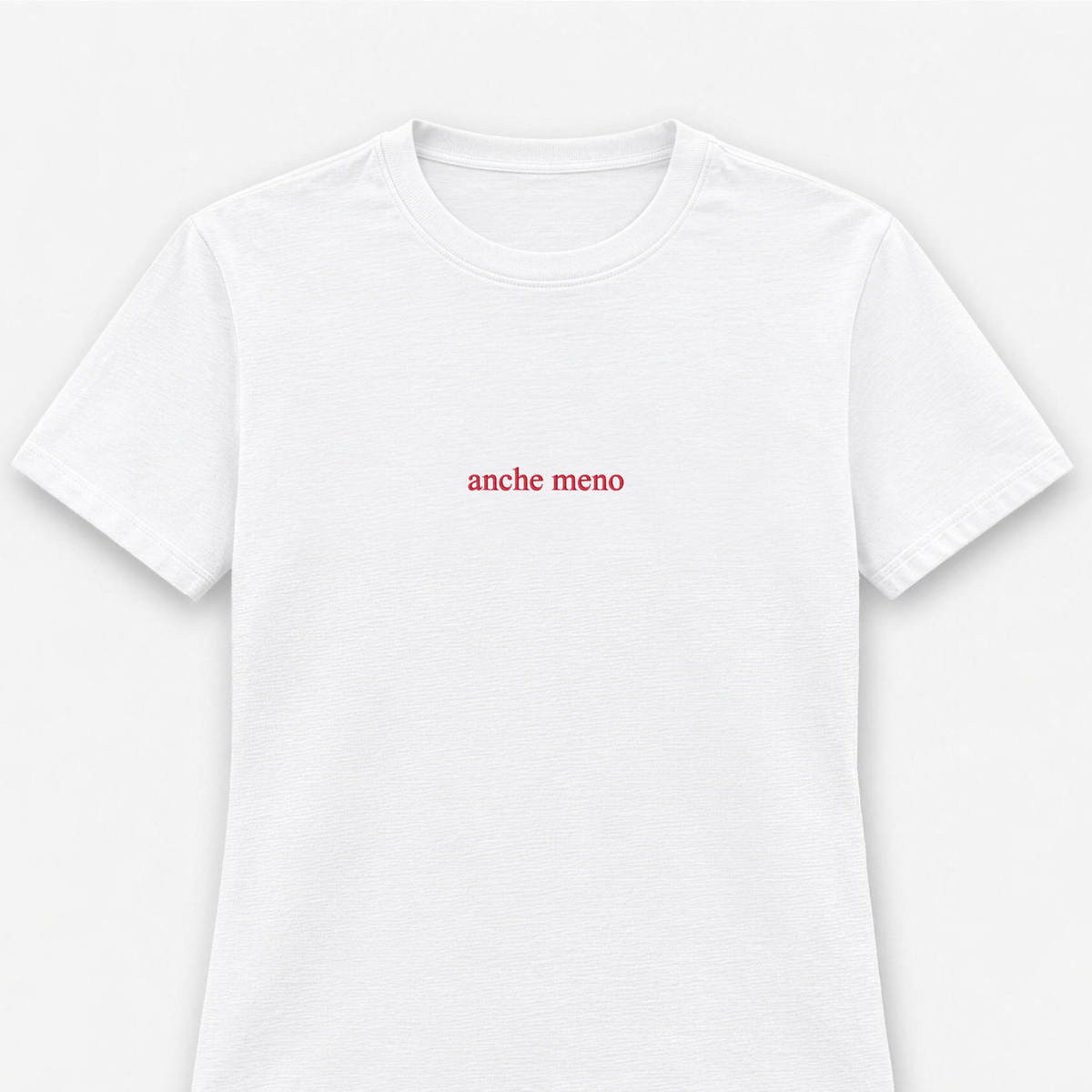 T-shirt Donna con ricamo " anche meno "