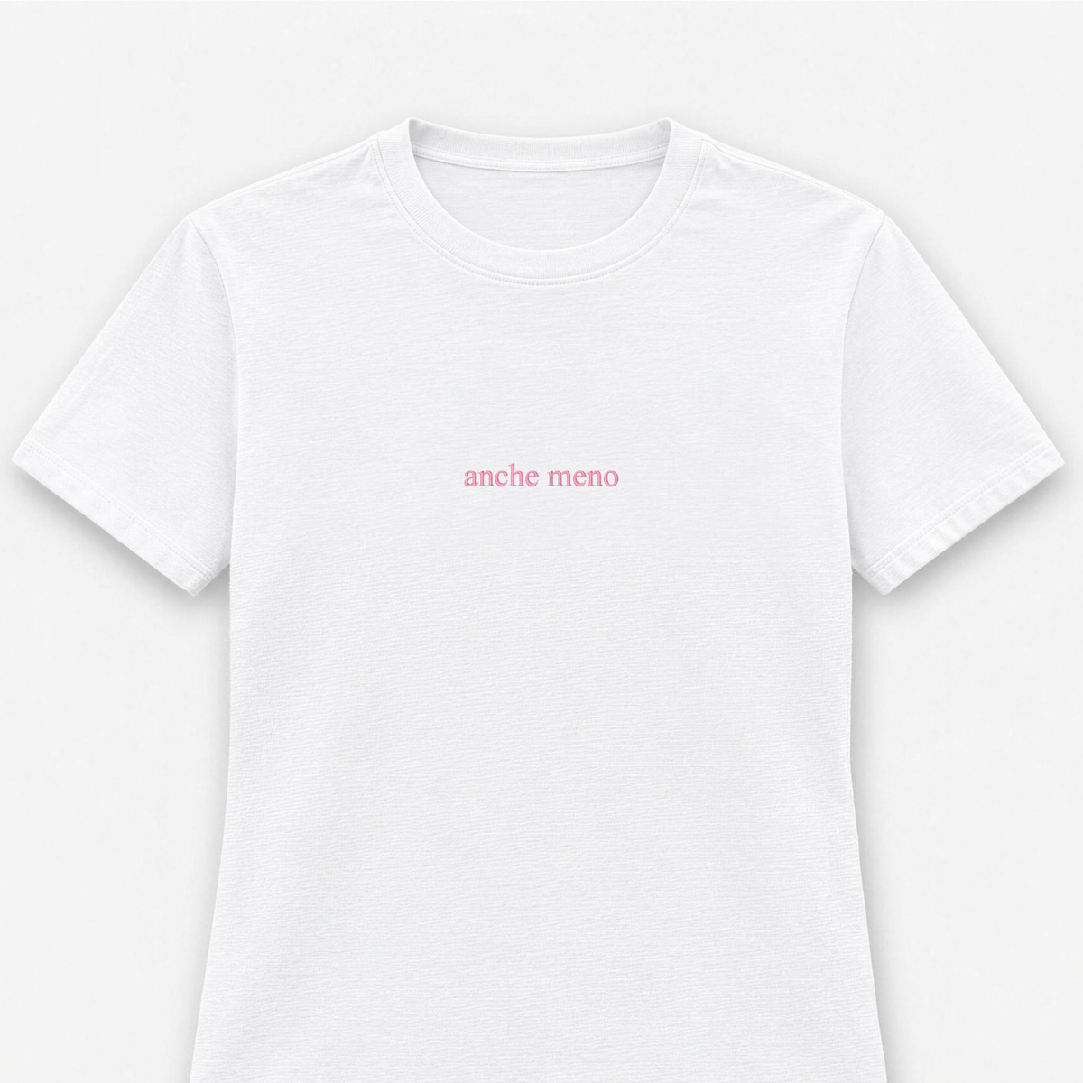 T-shirt Donna con ricamo " anche meno "