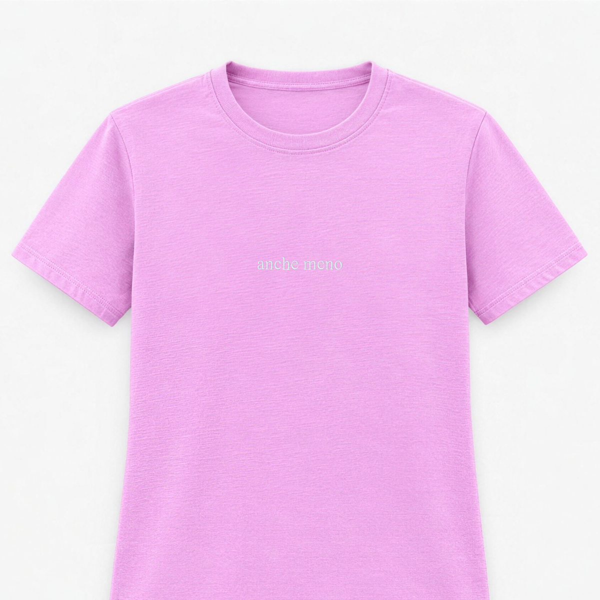 T-shirt Donna con ricamo " anche meno "