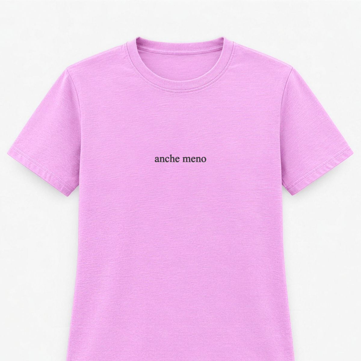 T-shirt Donna con ricamo " anche meno "