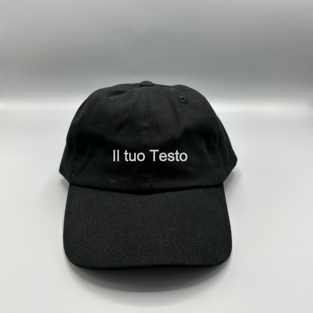 Cappellino personalizzabile – Ricama la tua scritta!