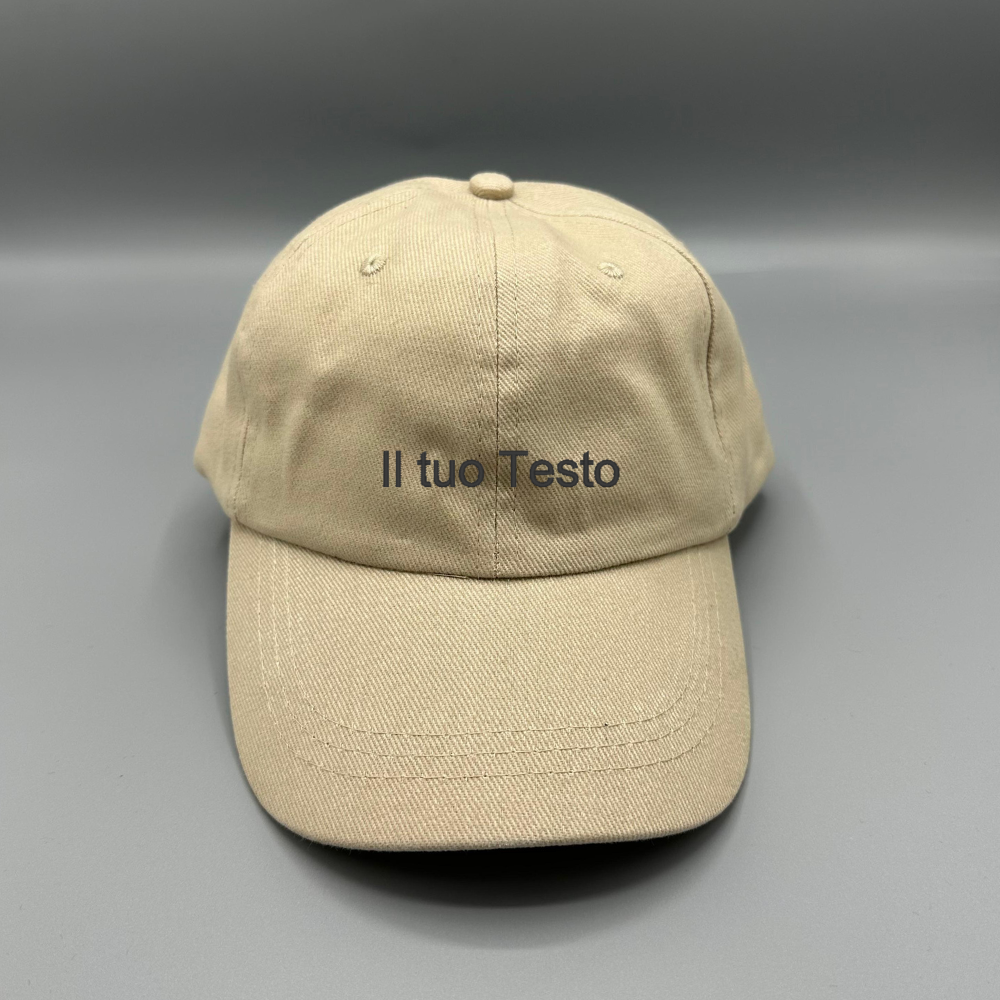 Cappellino personalizzabile – Ricama la tua scritta!