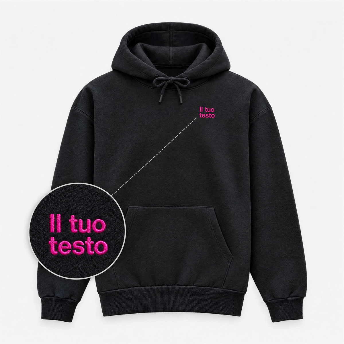 Women's Personalized Hoodie – Central or Side Heart Embroidery