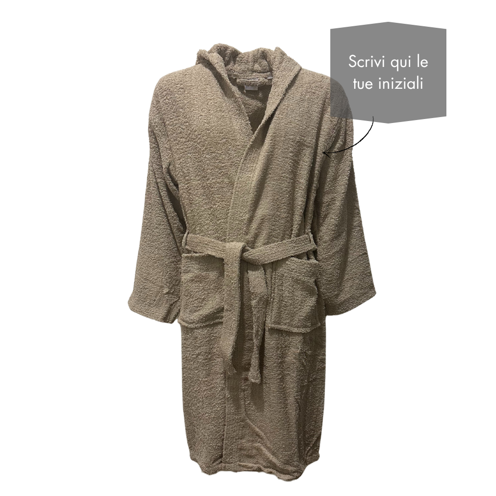 Accappatoio Personalizzato con Iniziali – Ricamo lato cuore