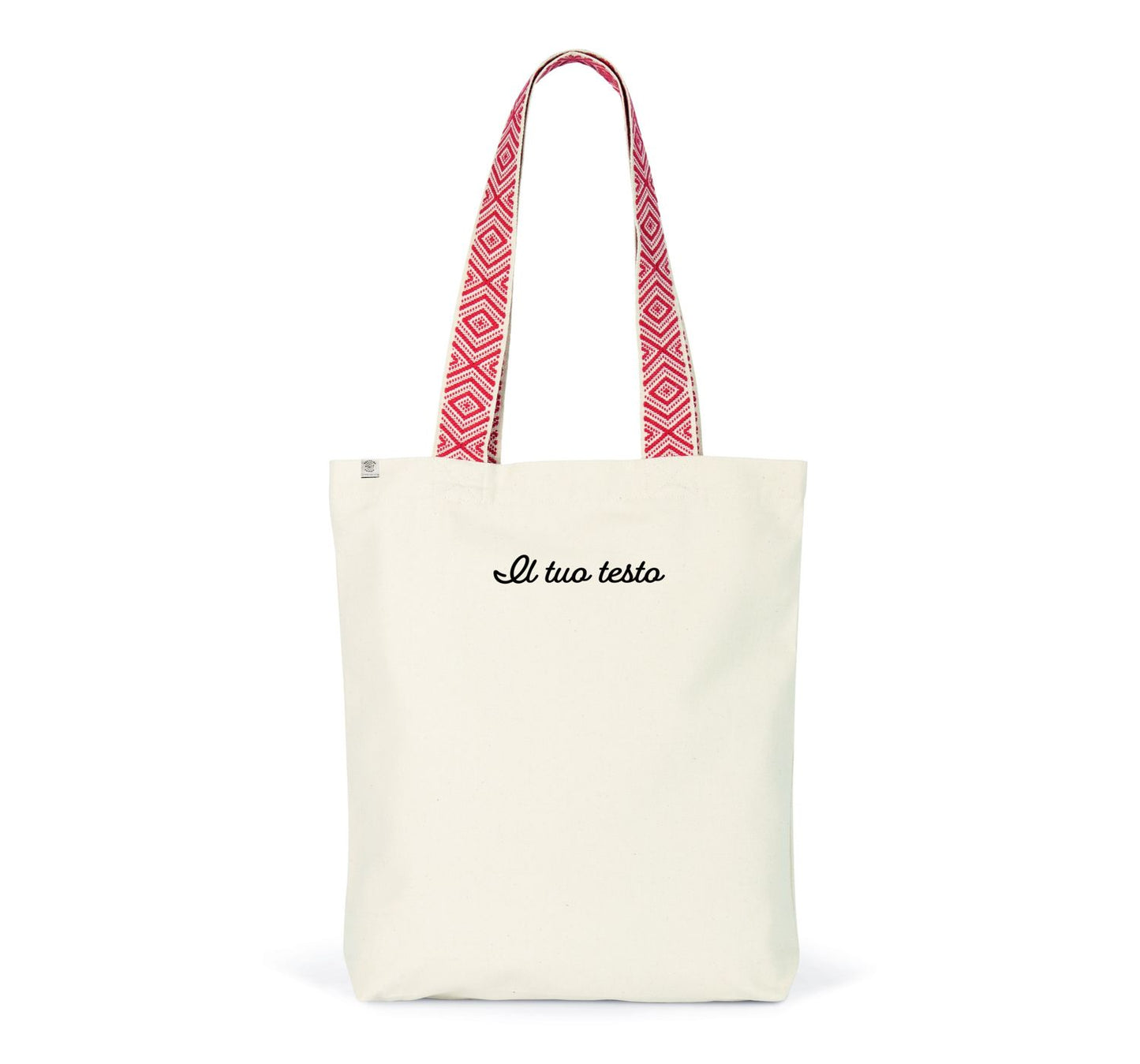 Borsa Shopper con manici Ethnic - Personalizzabile con ricamo