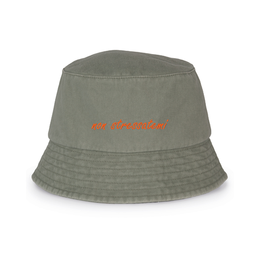 Cappello Pescatore Vintage" non stressatemi " Ricamato