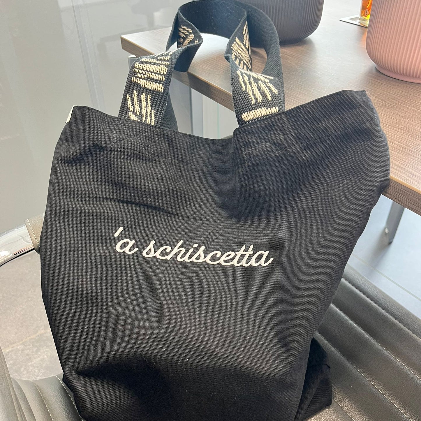 Borsa Shopper " a' schiscetta" - Ricamata