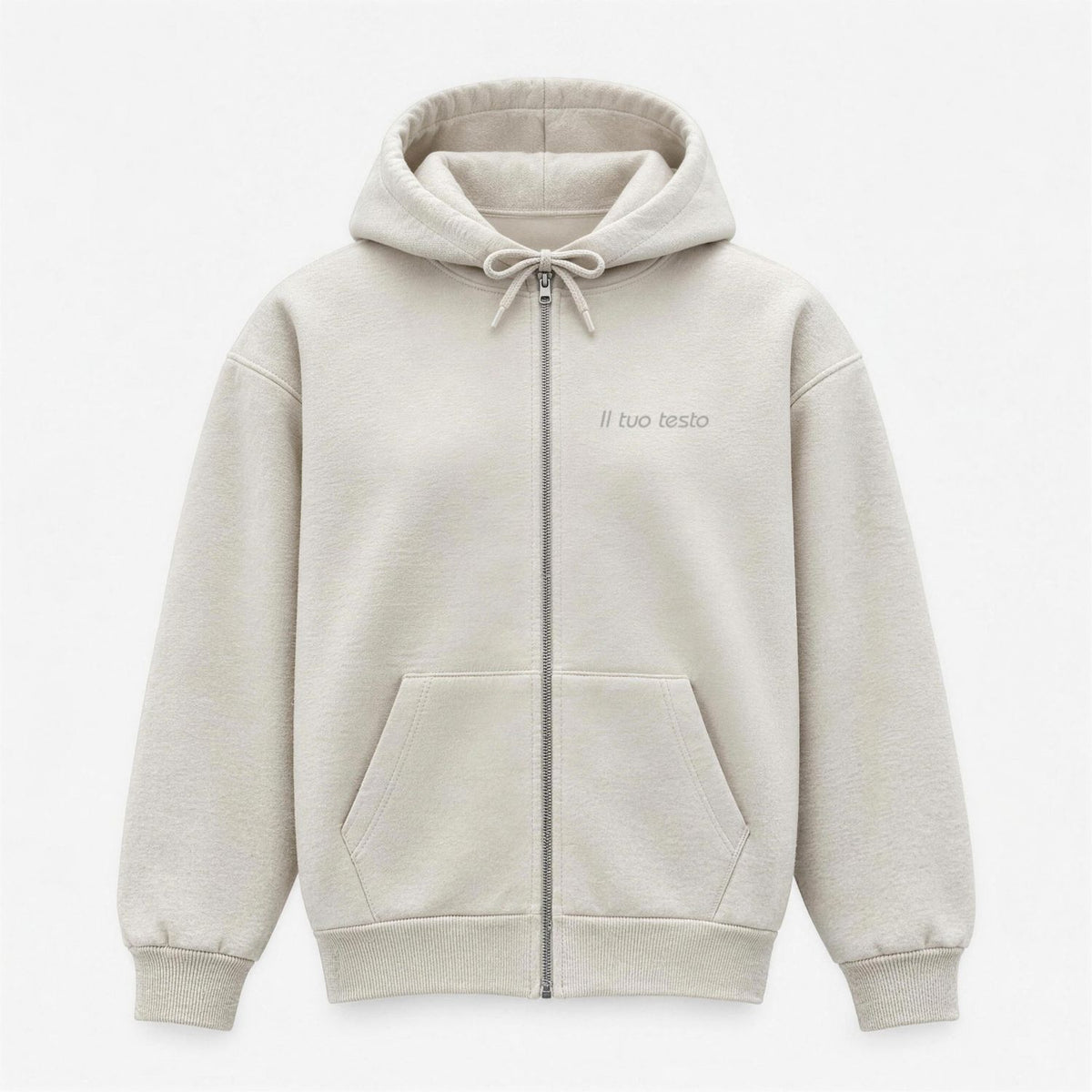 Women's Personalized Zip-Up Hoodie – Heart-Side Embroidery