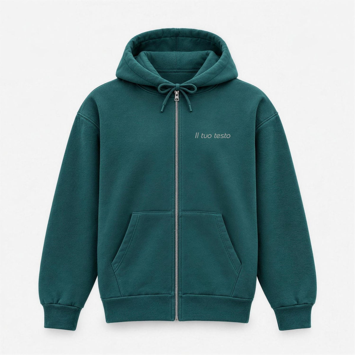 Women's Personalized Zip-Up Hoodie – Heart-Side Embroidery