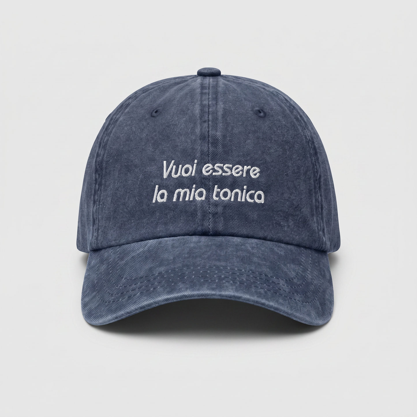 Cappellino Vintage " vuoi essere la mia tonica " Ricamato