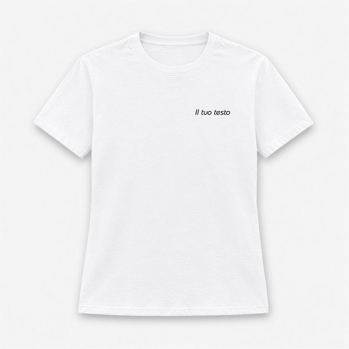 T-shirt Donna Personalizzata con Ricamo Centrale o Lato Cuore
